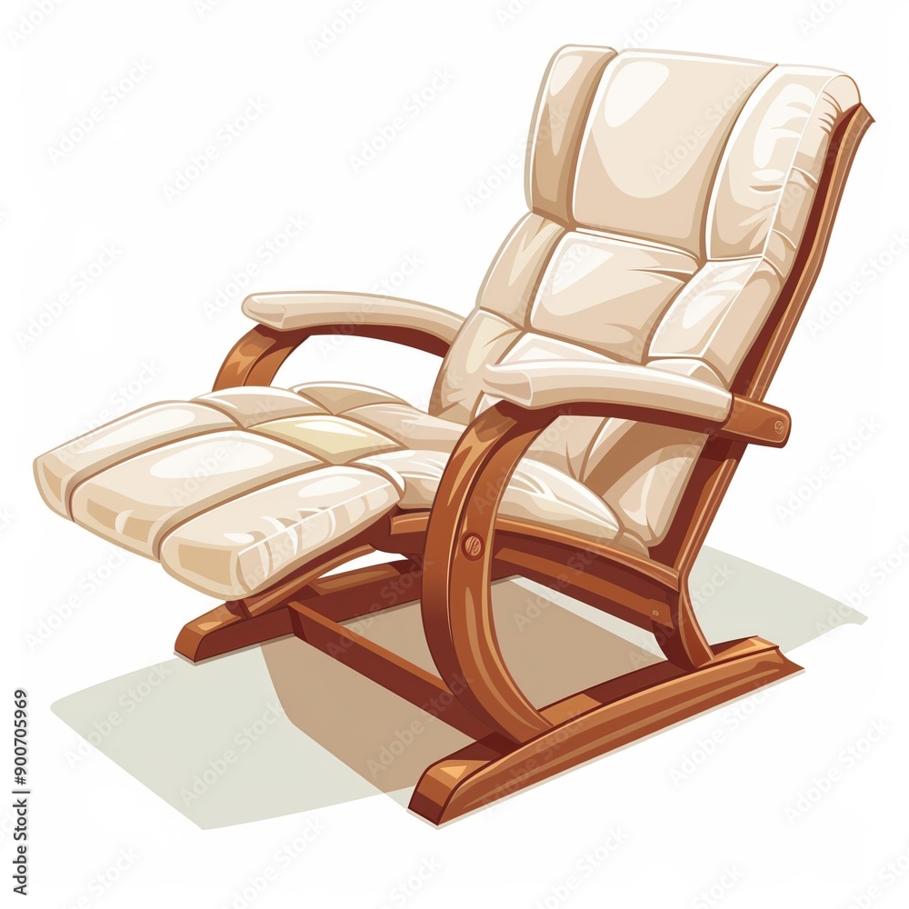 Poster Stylish Recliner Chair with Plush Cushions