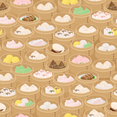 点心のシームレスパターン