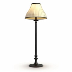 Fototapeta premium Elegant Floor Lamp with Pleated Shade Design