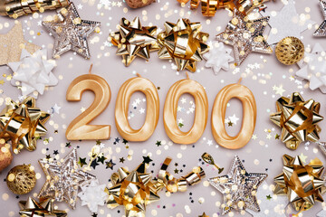 2000 followers card. Template for social networks, blogs. Festive Background Social media celebration banner. 2k online community fans. 2 two thousand subscriber
