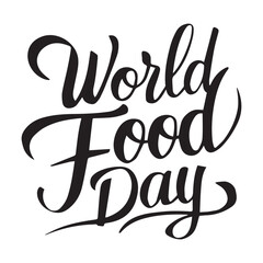 Food Day black typography vector illustration design