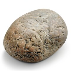 Fototapeta premium Smooth Pebble on White Background