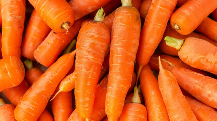 tasty ripe juicy carrots background closeup