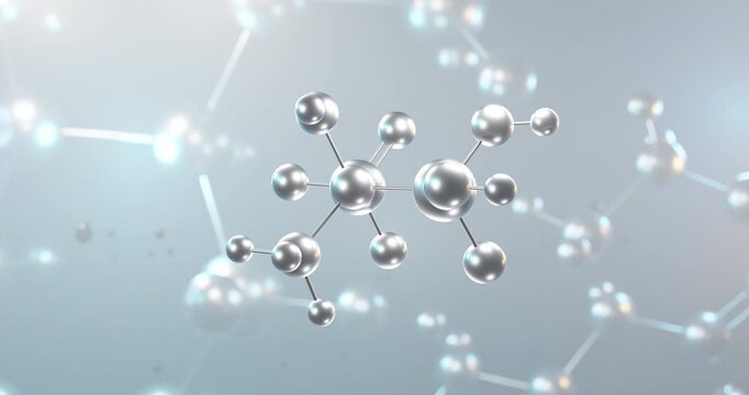 Etidronic acid rotating 3d molecule, molecular structure of etidronate, seamless video