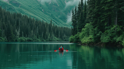 Alaska Day in the USA. the nature of Alaska. mountains, forests, lakes