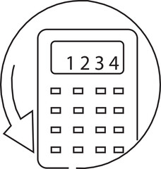 calculator icon vector illustration, recalculate icon, educational icon, study icon, business icon, art and illustration