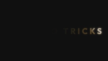 Gold Text Reveal Tips and Tricks Intro and Outro - Perfect for Adding a Touch of Elegance to Your Videos.
