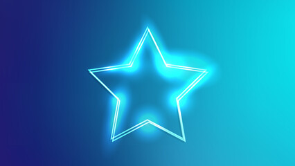 Neon double frame with shining effects