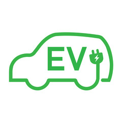 Electric car charge icon symbol EV station vector ICON	