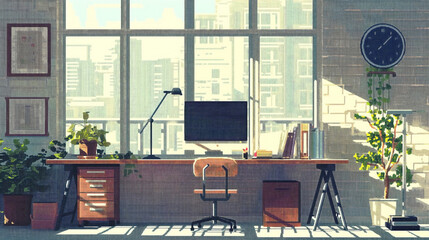 Pixel art style graphic promoting student morning routine 