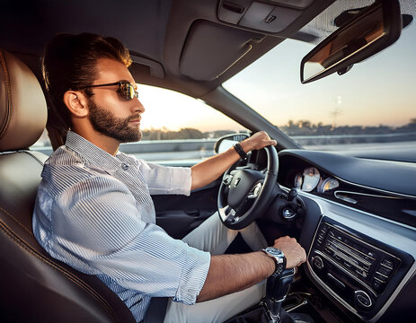 Firefly Driver in Car- A scene showing a driver in a car, focusing on transportation and travel. 149