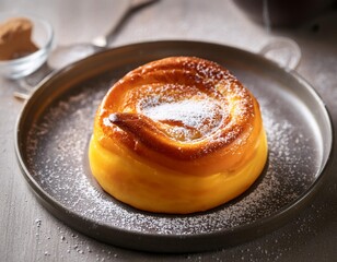 Sweet Polish kogel mogel (egg yolk dessert) with sugar  - traditional polish desert