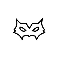 superhero mask line icon