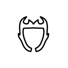 superhero mask line icon