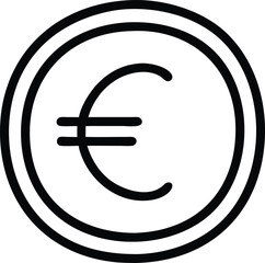 euro icon, vector design