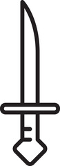 Sword Icon Line Art