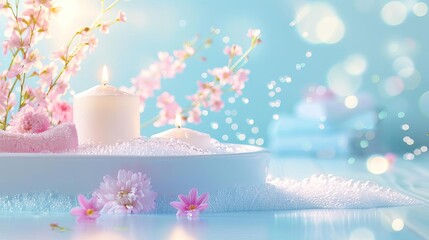 Relaxing bubble bath with candles and flowers, Wellness tips, Self-care and relaxation rituals