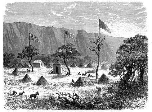 Central Africa - January 1871: Stanley's Expedition in Search of Livingstone