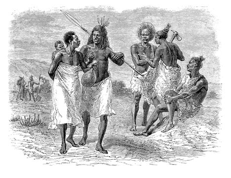 Central Africa - 1871: Local Inhabitants and Daily Life
