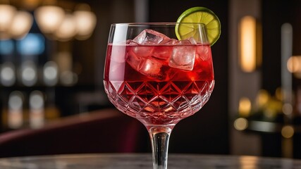 hotels background with cosmopolitan cocktail drink