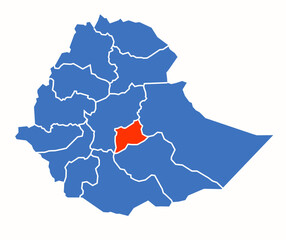 Shewa administrative divisions of the Ethiopia country