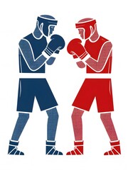 Boxing isolated on transparent background