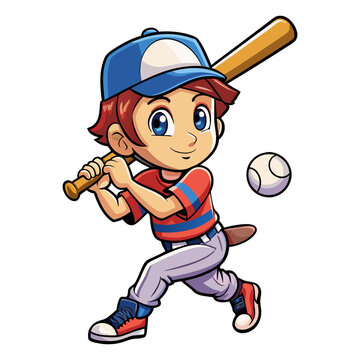 recommend clip art: baseball player cartoon vector