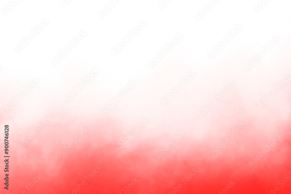 Wall mural red smoke effect isolated on transparent background. floating fog texture in red color. abstract fog