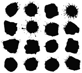 set of black ink blots