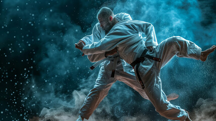 Judo Match in a Cloud of Dust