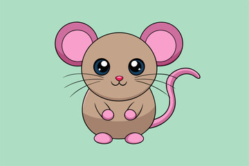 Adorable Mouse Vector Graphic For Web And Print. Premium Mouse Illustration Featuring Cute Design Perfect For Websites, Print Materials, Digital Content, And Creative Projects