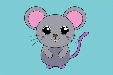 Adorable Mouse Vector Graphic For Web And Print. Premium Mouse Illustration Featuring Cute Design Perfect For Websites, Print Materials, Digital Content, And Creative Projects