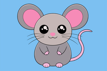 Adorable Mouse Vector Graphic For Web And Print. Premium Mouse Illustration Featuring Cute Design Perfect For Websites, Print Materials, Digital Content, And Creative Projects