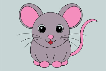 Adorable Mouse Vector Graphic For Web And Print. Premium Mouse Illustration Featuring Cute Design Perfect For Websites, Print Materials, Digital Content, And Creative Projects