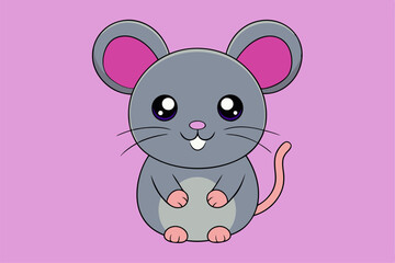 Adorable Mouse Vector Graphic For Web And Print. Premium Mouse Illustration Featuring Cute Design Perfect For Websites, Print Materials, Digital Content, And Creative Projects
