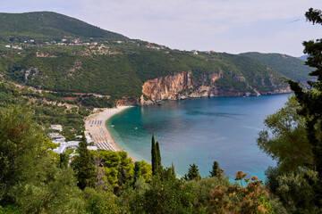 View of Lichnos beach near Parga, Greece