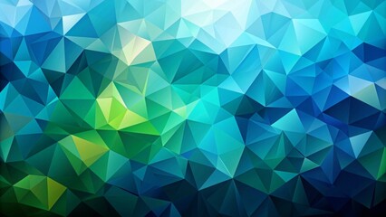 Fototapeta premium Abstract Geometric Polygonal Pattern in Blue and Green Tones 