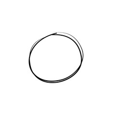Hand drawn circle line sketch