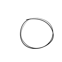 Hand drawn circle line sketch