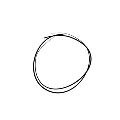 Hand drawn circle line sketch