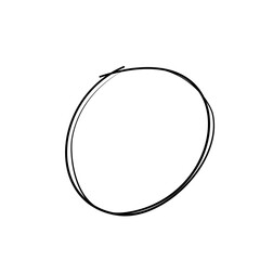 Hand drawn circle line sketch