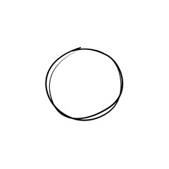 Hand drawn circle line sketch