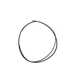 Hand drawn circle line sketch