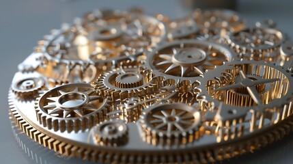 Create intricate gears made of nanoscale components.