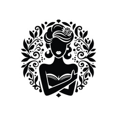 woman wearing retro fashion pin up girl look with a sweetheart neckline and victory rolls