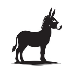 Donkey silhouette vector illustration