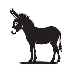 Donkey silhouette vector illustration