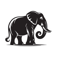 Elephant silhouette vector illustration