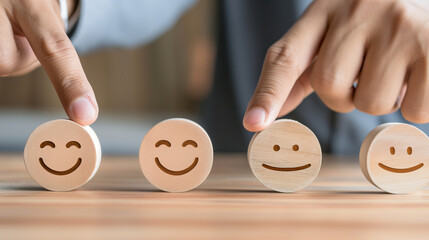 Exploring Emotional Responses Through Wooden Smile Faces During a Business Meeting