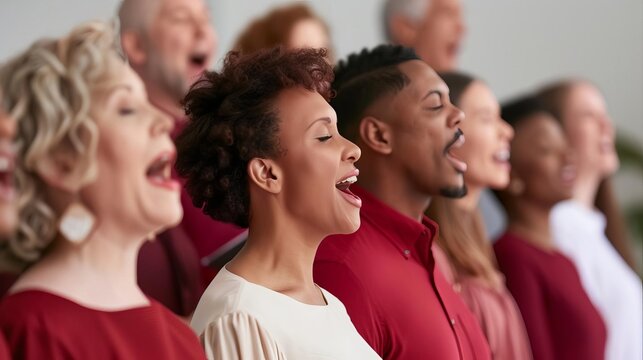 Multi Racial Communities choir singe church set community harmony
